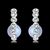 Picture of Swarovski Element Pearl Blue Dangle Earrings with Easy Return