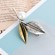 Show details for Hypoallergenic Multi-tone Plated Leaf Brooche with Low Cost
