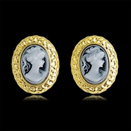 Picture of Eye-Catching Black Gold Plated Stud Earrings from Reliable Manufacturer