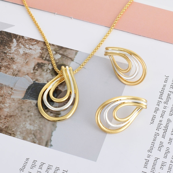 Picture of Famous Casual Zinc Alloy Necklace and Earring Set