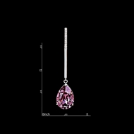 Picture of Modern Design Platinum Plated Swarovski Element Drop & Dangle