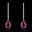 Show details for Fashionable And Modern Single Stone Platinum Plated Drop & Dangle