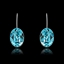 Show details for Touching Platinum Plated Sea Blue Drop & Dangle