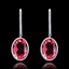 Show details for Delicate Curvy Small Platinum Plated Drop & Dangle
