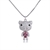 Picture of Eye-Catching Platinum Plated Bear Pendant Necklace with Member Discount