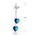 Picture of New Season Blue Zinc Alloy Dangle Earrings with Wow Elements