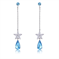 Picture of New Swarovski Element Zinc Alloy Dangle Earrings