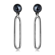 Picture of Hot Selling Black Platinum Plated Dangle Earrings from Top Designer