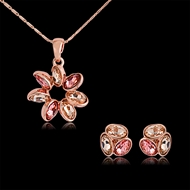 Picture of Classic Artificial Crystal Necklace and Earring Set with No-Risk Return