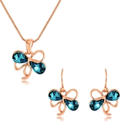 Picture of Zinc Alloy Artificial Crystal Necklace and Earring Set in Flattering Style