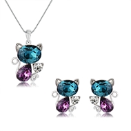 Picture of Casual Rose Gold Plated Necklace and Earring Set with Fast Shipping