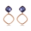 Show details for Delicate Artificial Crystal Rose Gold Plated Dangle Earrings