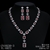 Picture of Good Cubic Zirconia Copper or Brass Necklace and Earring Set