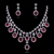 Picture of Copper or Brass Platinum Plated Necklace and Earring Set with Unbeatable Quality