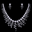 Show details for Brand New White Copper or Brass Necklace and Earring Set with SGS/ISO Certification
