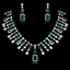 Show details for Need-Now Green Cubic Zirconia Necklace and Earring Set from Editor Picks