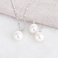 Picture of Unique Artificial Pearl Zinc Alloy Necklace and Earring Set