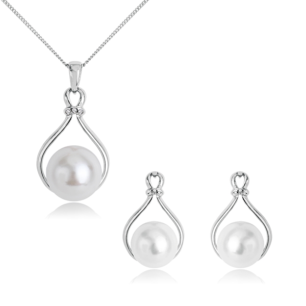 Picture of Good Quality Artificial Pearl Casual Necklace and Earring Set