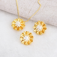 Picture of Great Value Yellow Gold Plated Necklace and Earring Set with Full Guarantee