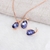 Picture of Buy Rose Gold Plated Purple Necklace and Earring Set with Low Cost