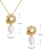 Picture of Fancy Flower Gold Plated Necklace and Earring Set