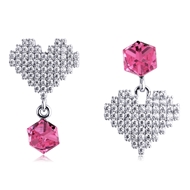 Picture of Popular Swarovski Element Love & Heart Stud Earrings