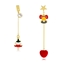 Show details for Funky Casual Red Dangle Earrings
