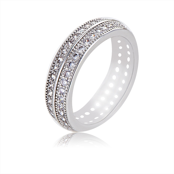 Picture of Recommended White Platinum Plated Fashion Ring from Top Designer