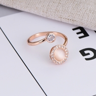 Picture of Copper or Brass Rose Gold Plated Fashion Ring in Exclusive Design