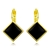 Picture of Fast Selling Black Enamel Hoop Earrings with No-Risk Return