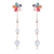 Picture of Zinc Alloy Flower Dangle Earrings at Super Low Price