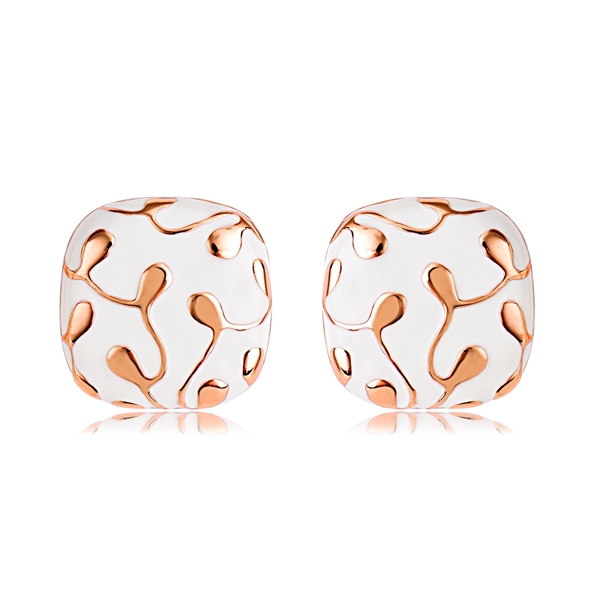 Picture of Fashion Enamel Rose Gold Plated Stud Earrings