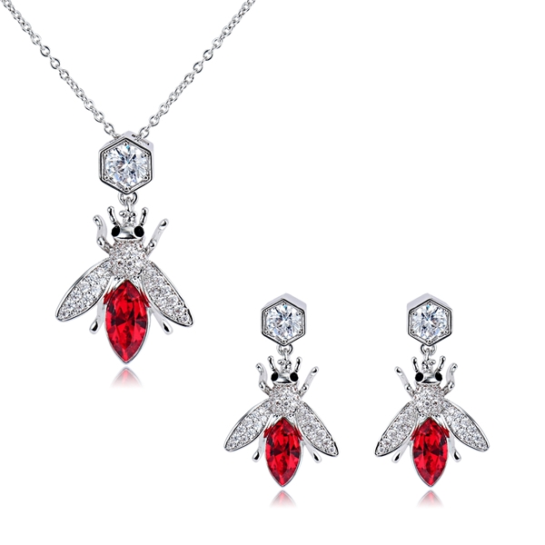 Picture of Purchase Platinum Plated Fashion Necklace and Earring Set Exclusive Online