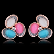 Picture of Zinc Alloy Rose Gold Plated Stud Earrings with Full Guarantee