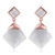 Picture of Featured White Opal Dangle Earrings with Full Guarantee