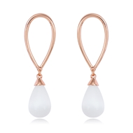 Picture of Purchase Rose Gold Plated White Dangle Earrings Exclusive Online