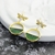 Picture of Brand New Green Delicate Dangle Earrings with Full Guarantee