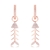 Picture of Low Price Rose Gold Plated Cubic Zirconia Dangle Earrings