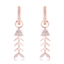 Show details for Low Price Rose Gold Plated Cubic Zirconia Dangle Earrings