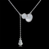 Picture of Good Quality Cubic Zirconia Platinum Plated Pendant Necklace