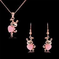 Picture of Recommended Rose Gold Plated Classic Necklace and Earring Set from Top Designer