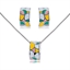 Show details for Top Enamel Colorful Necklace and Earring Set