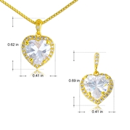 Picture of Best Cubic Zirconia White Necklace and Earring Set