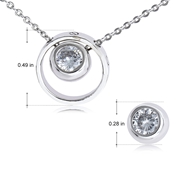 Picture of Pretty Cubic Zirconia Platinum Plated Necklace and Earring Set