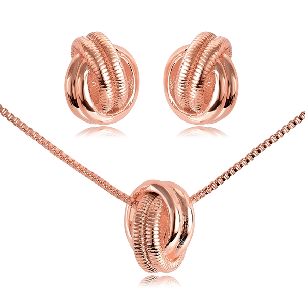 Picture of Classic Rose Gold Plated Necklace and Earring Set Online Only