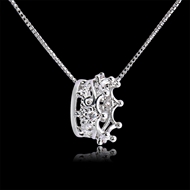 Picture of Trendy Platinum Plated Copper or Brass Pendant Necklace Online Shopping