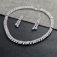 Show details for Copper or Brass Platinum Plated Necklace and Earring Set with Unbeatable Quality Show details for Copper or Brass Platinum Plated Necklace and Earring Set with Unbeatable Quality