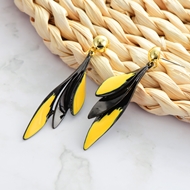 Picture of Popular Enamel Yellow Dangle Earrings