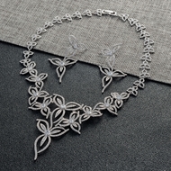Show details for Latest Big Platinum Plated Necklace and Earring Set Show details for Latest Big Platinum Plated Necklace and Earring Set