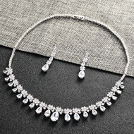 Show details for Luxury Cubic Zirconia Necklace and Earring Set with Worldwide Shipping Show details for Luxury Cubic Zirconia Necklace and Earring Set with Worldwide Shipping